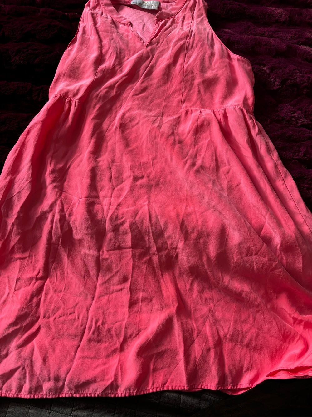 Amanda Uprichard medium Women's Coral A-Line Skirt 100% silk